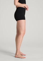 American Tall Outlet | Fitted Hybrid Shorts for Tall Women in Deep Black