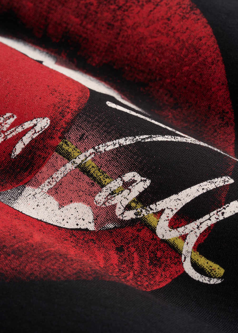American Tall Discount | Black Cherry Lips Graphic Tee for Tall Women in Black