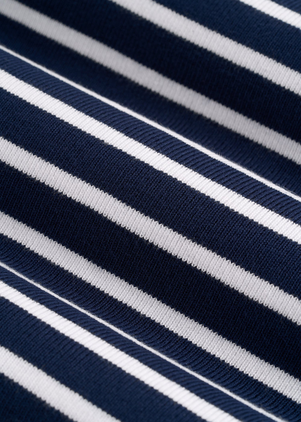 American Tall Online | Cropped Knit Tee for Tall Women in Bold Navy Stripe