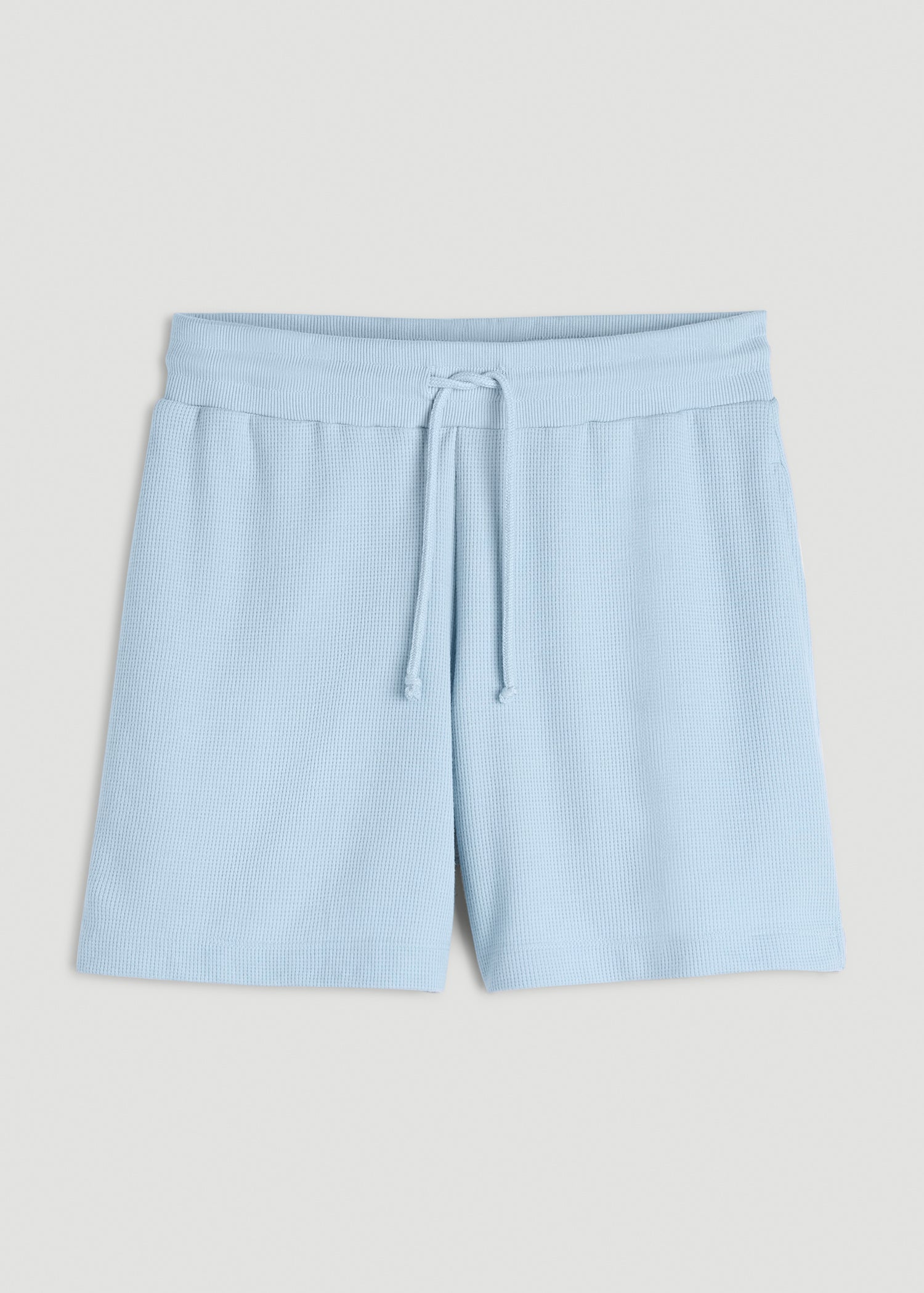 American Tall Discount | Waffle Sleep Shorts for Tall Women in Ice Blue