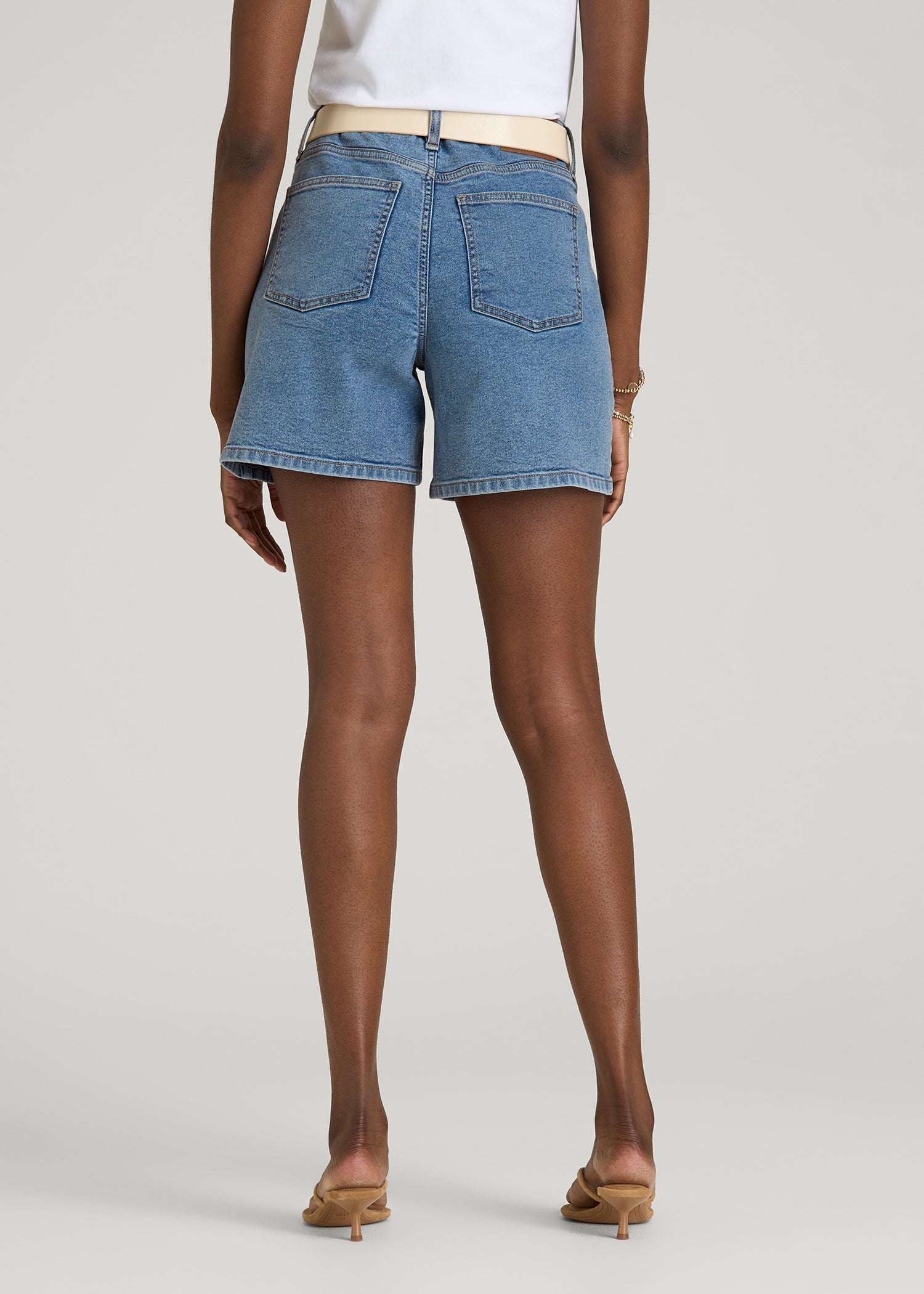 American Tall Outlet | Stretch Denim Shorts for Tall Women in Perfect Blue