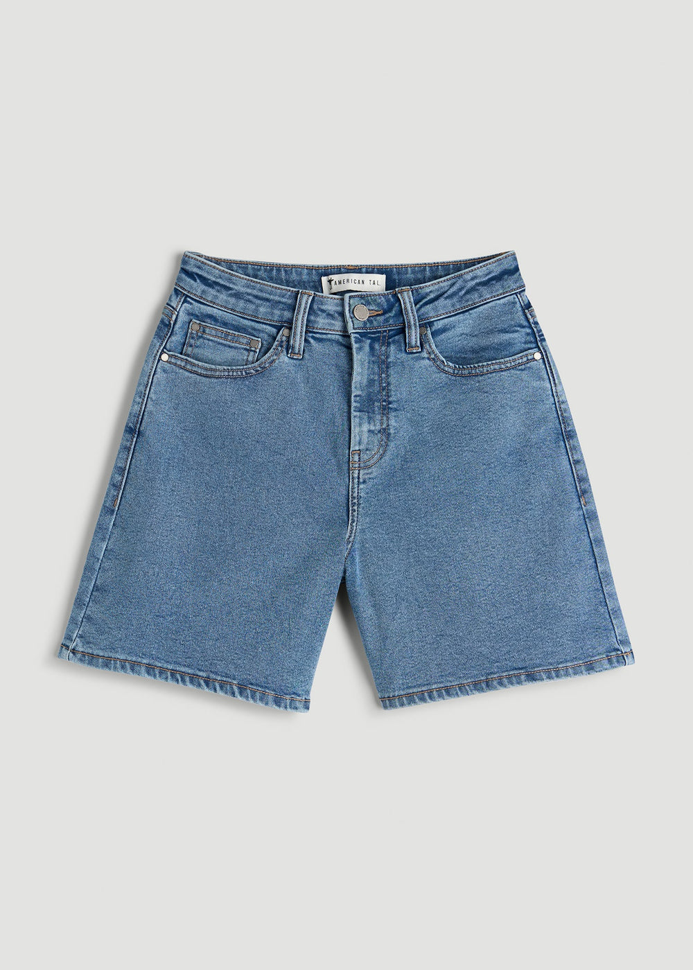 American Tall Outlet | Stretch Denim Shorts for Tall Women in Perfect Blue