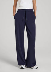 American Tall Online Shop | Pull-On Tie Waist Wide Leg Pants for Tall Women in Navy