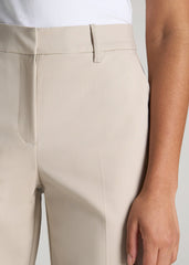 American Tall Online | Flat Front Tapered Dress Pants for Tall Women in Stone