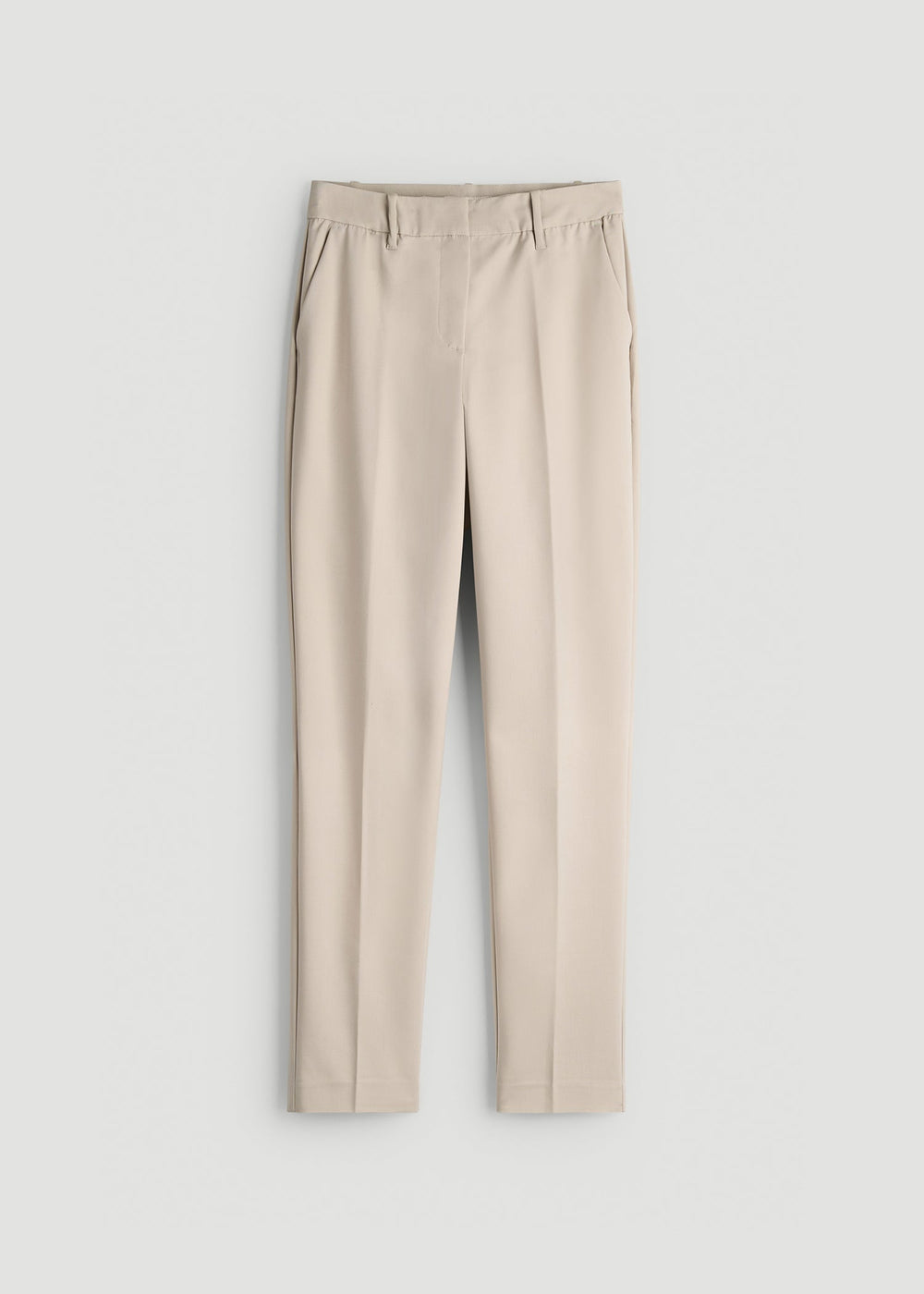American Tall Online | Flat Front Tapered Dress Pants for Tall Women in Stone
