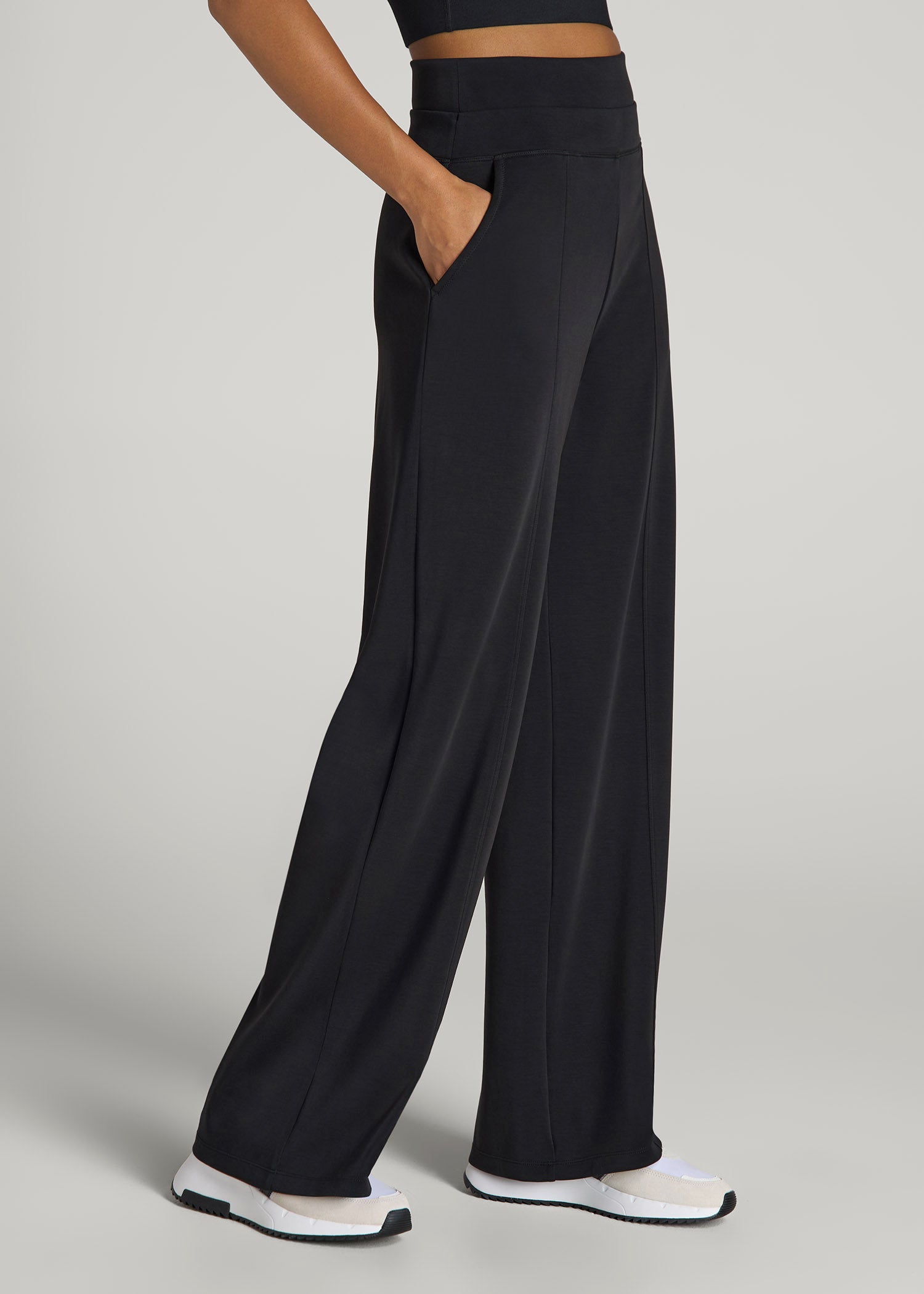 American Tall Discount | Soft Motion Wide Leg Ultra High Rise Pant for Tall Women in Black