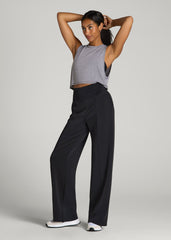 American Tall Discount | Soft Motion Wide Leg Ultra High Rise Pant for Tall Women in Black