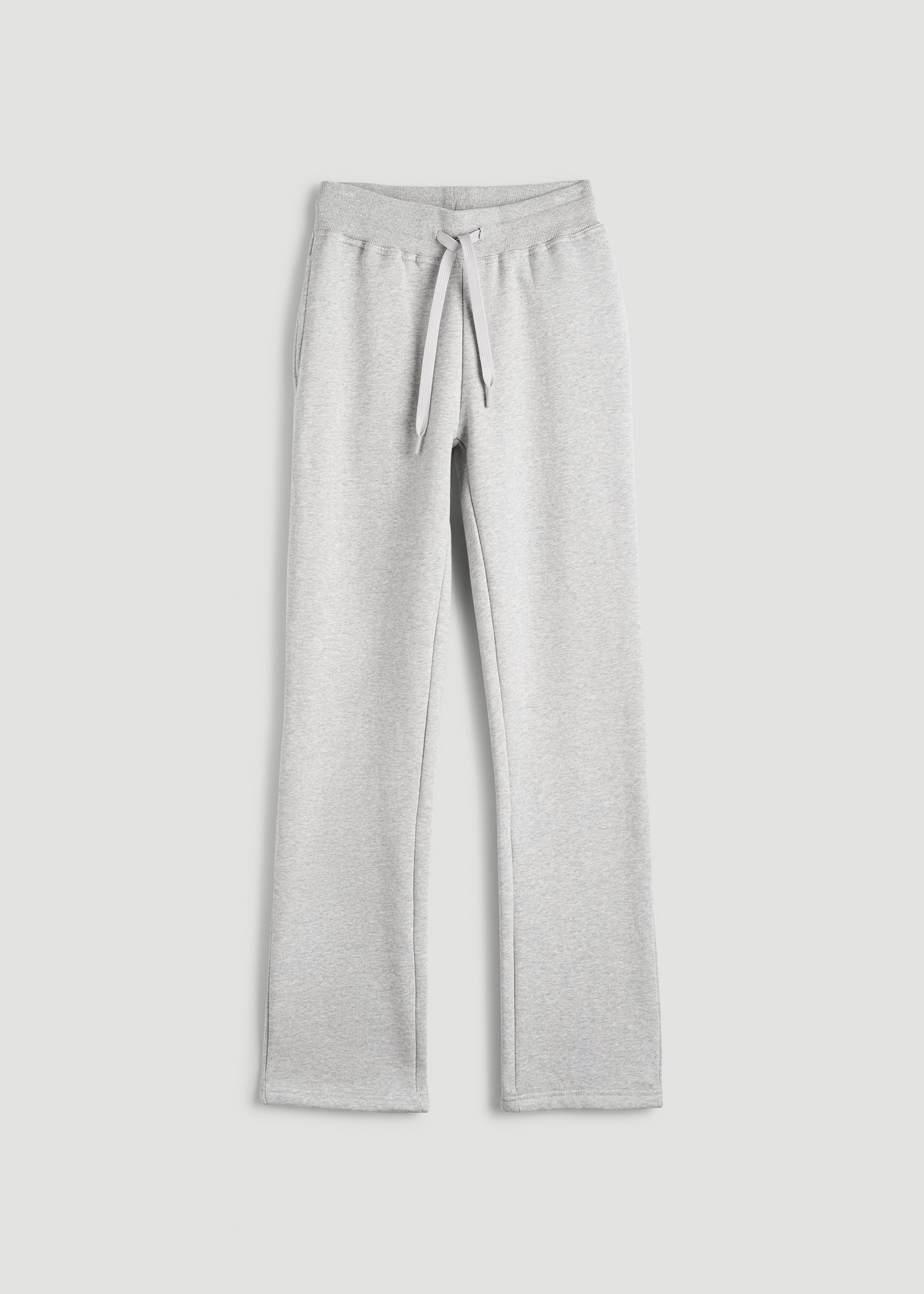 American Tall Online | Wearever Fleece Open-Bottom Sweatpants for Tall Women in Grey Mix