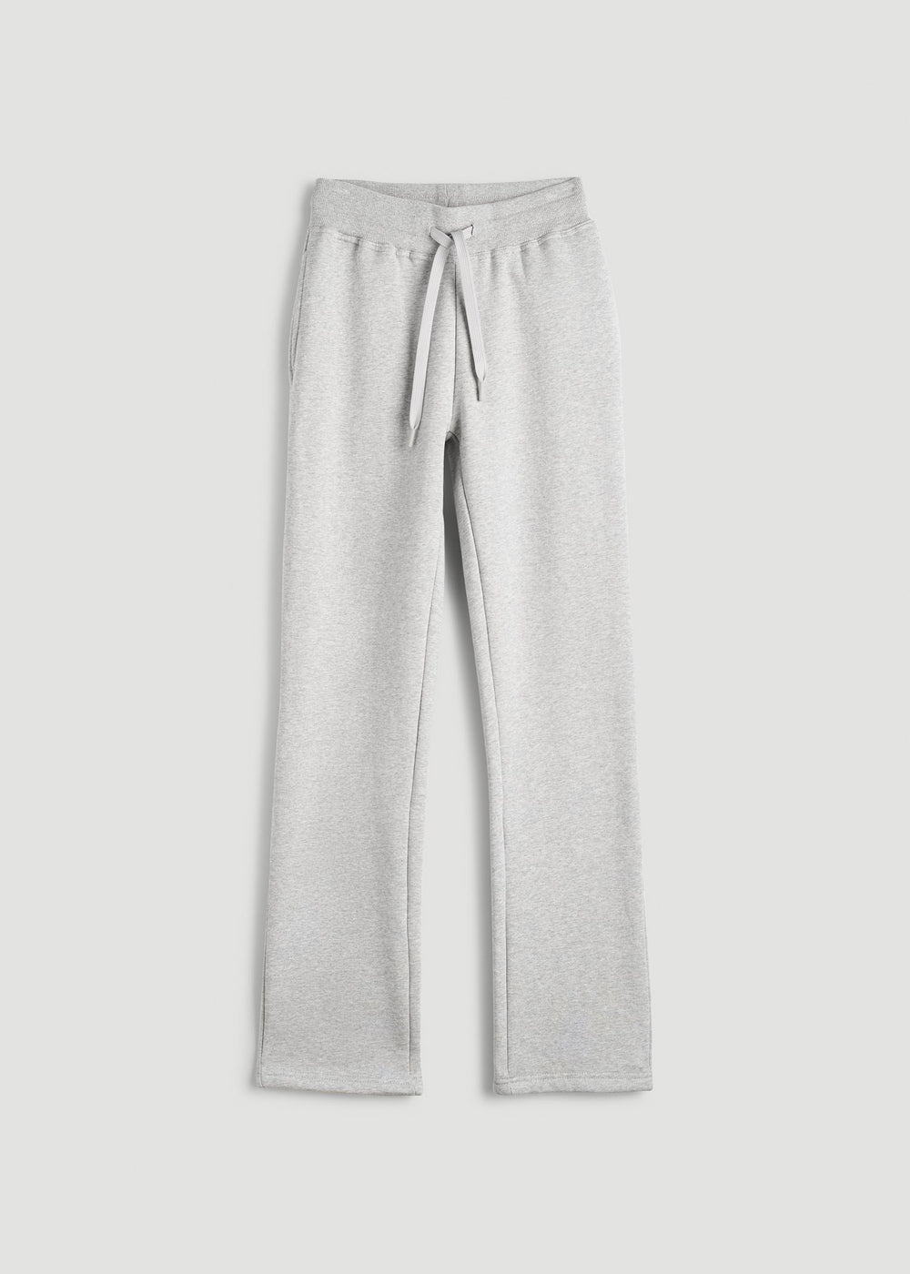 American Tall Online | Wearever Fleece Open-Bottom Sweatpants for Tall Women in Grey Mix