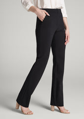 American Tall Sale | Freedom Flex Slim Straight Leg Dress Pants for Tall Women in Black
