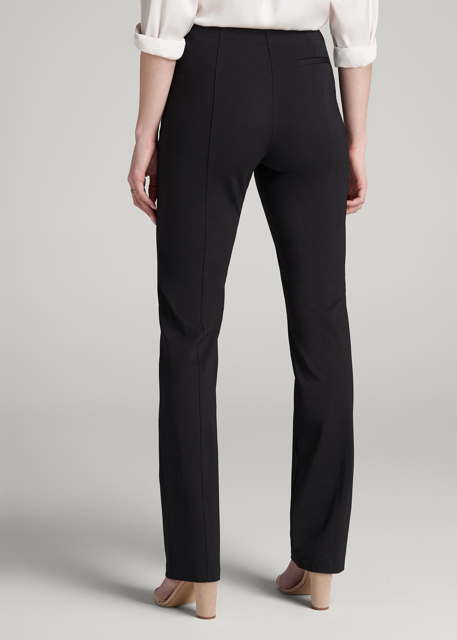 American Tall Sale | Freedom Flex Slim Straight Leg Dress Pants for Tall Women in Black
