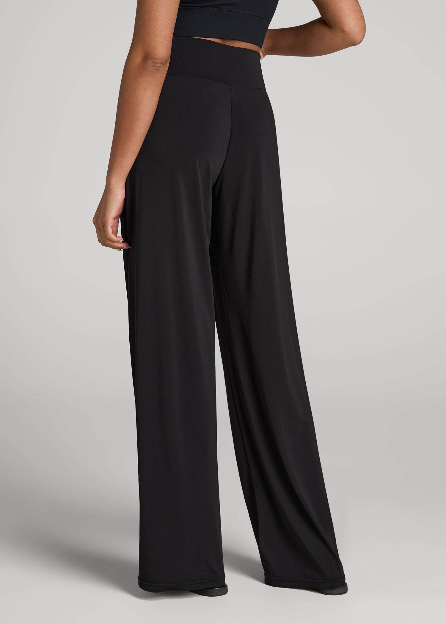 American Tall For Sale | Pull-On Breezy Wide Leg Pants for Tall Women in Black