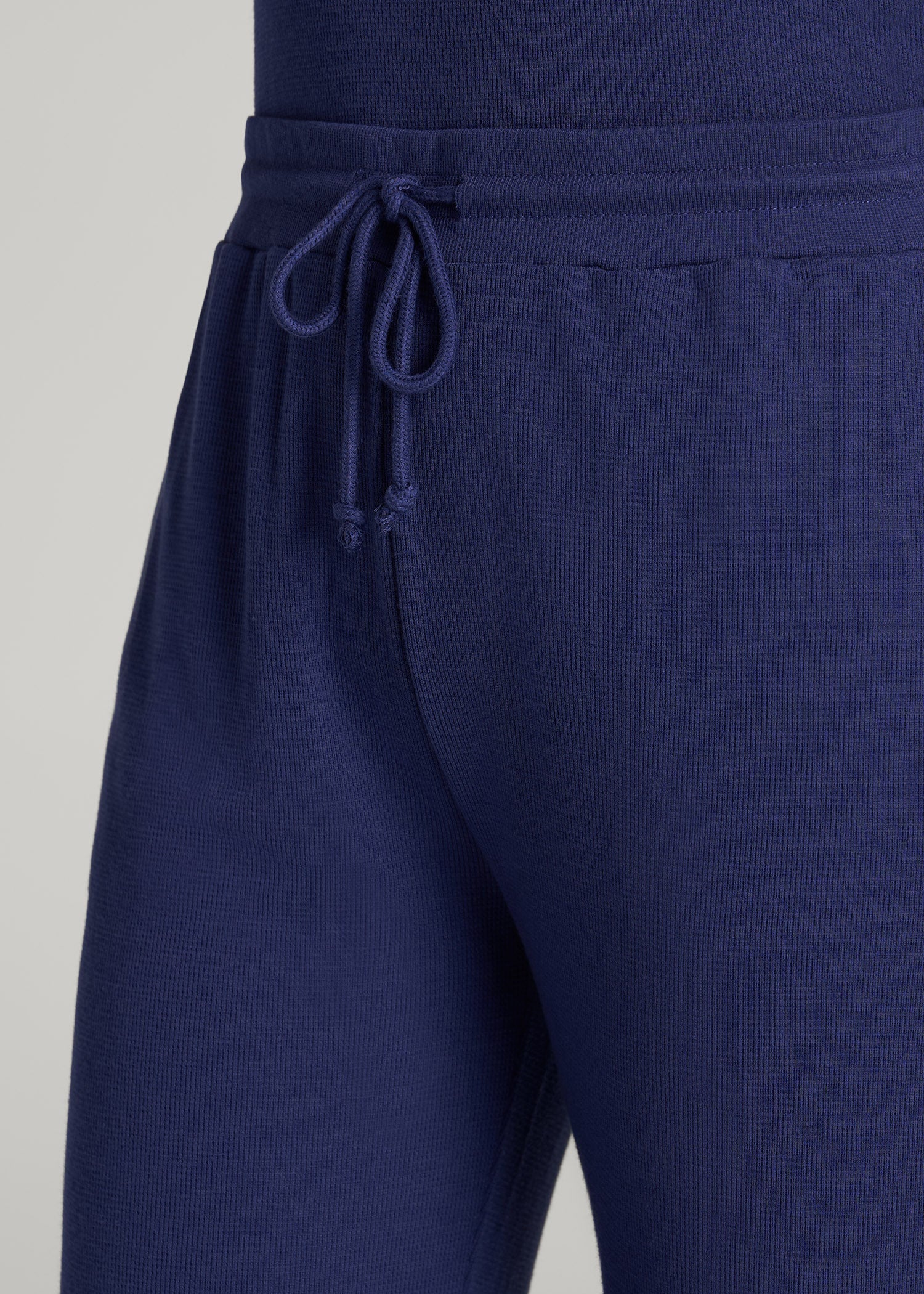 American Tall Online Shop | Open-Bottom Waffle Lounge Pants for Tall Women in Midnight Blue