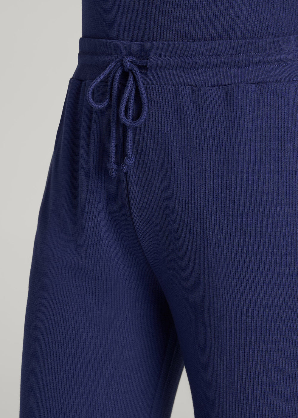 American Tall Online Shop | Open-Bottom Waffle Lounge Pants for Tall Women in Midnight Blue