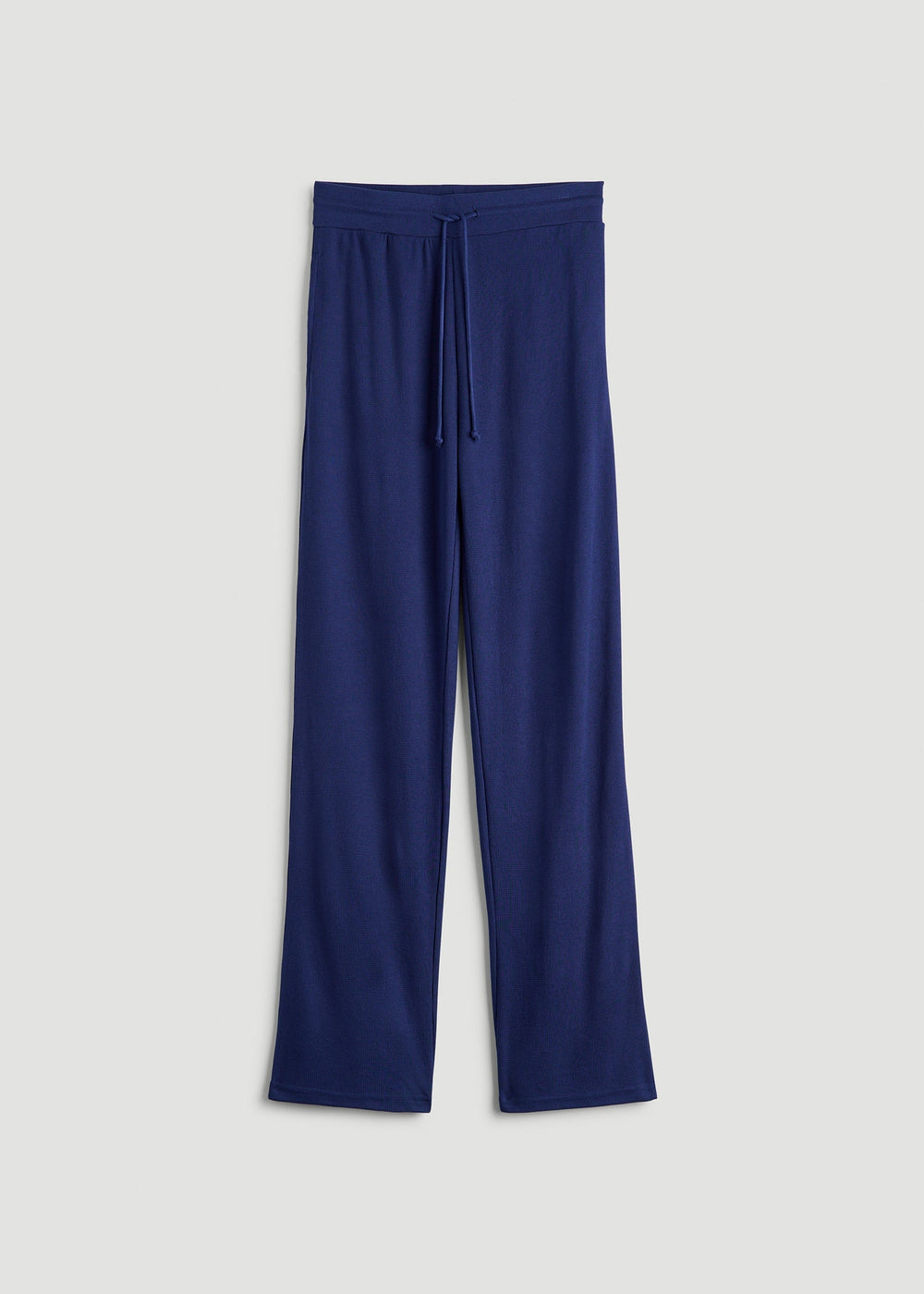 American Tall Online Shop | Open-Bottom Waffle Lounge Pants for Tall Women in Midnight Blue