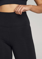 American Tall Discount | Cotton Flare Leggings for Tall Women in Black
