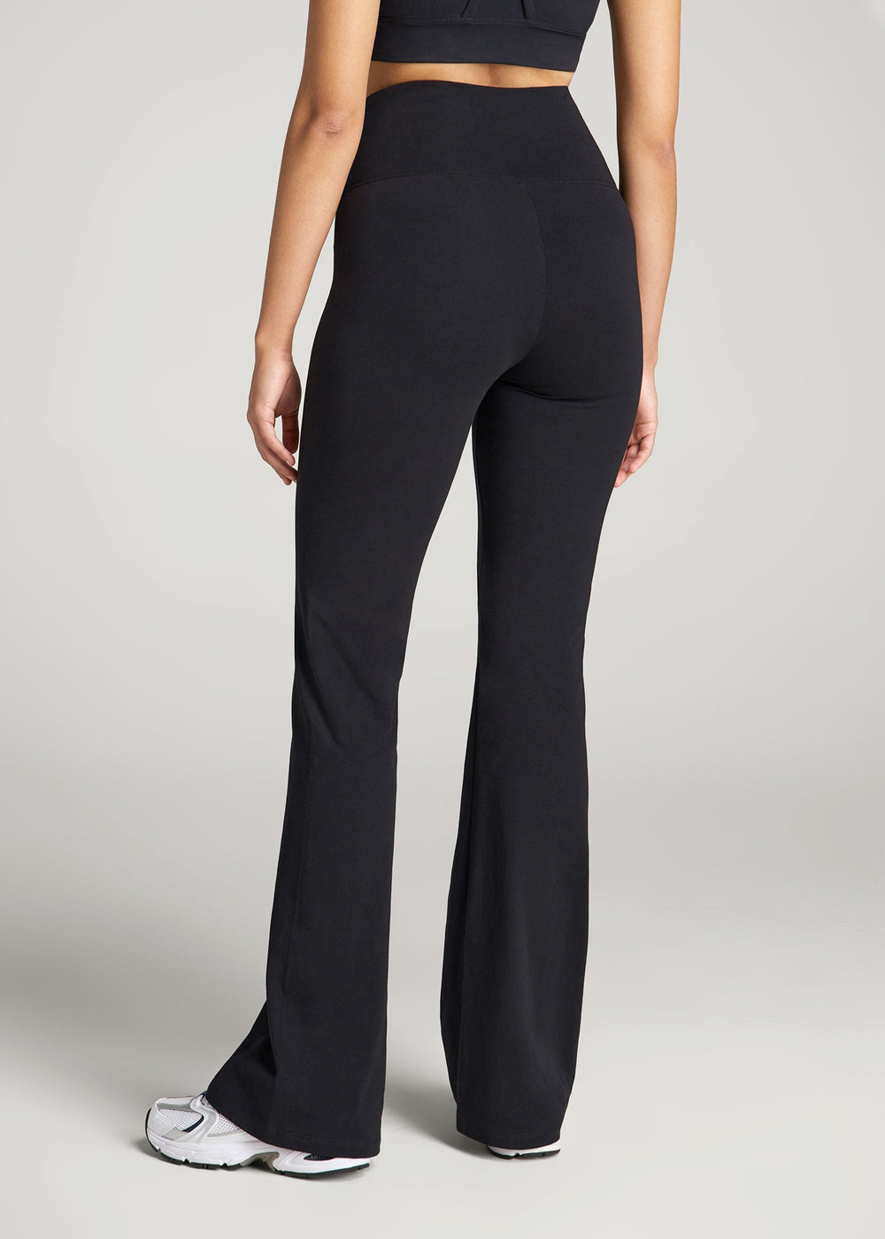 American Tall Discount | Cotton Flare Leggings for Tall Women in Black