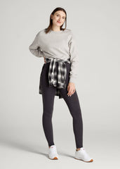 American Tall Sale | Cotton Leggings for Tall Women in Shadow Grey Mix