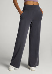 American Tall Outlet | Soft Motion Wide Leg Ultra High Rise Pant for Tall Women in Charcoal Rinse