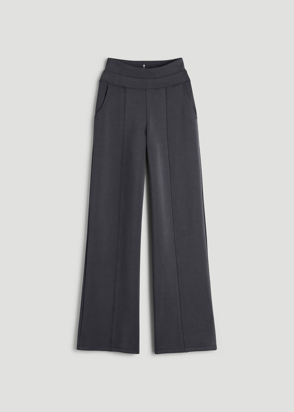 American Tall Outlet | Soft Motion Wide Leg Ultra High Rise Pant for Tall Women in Charcoal Rinse