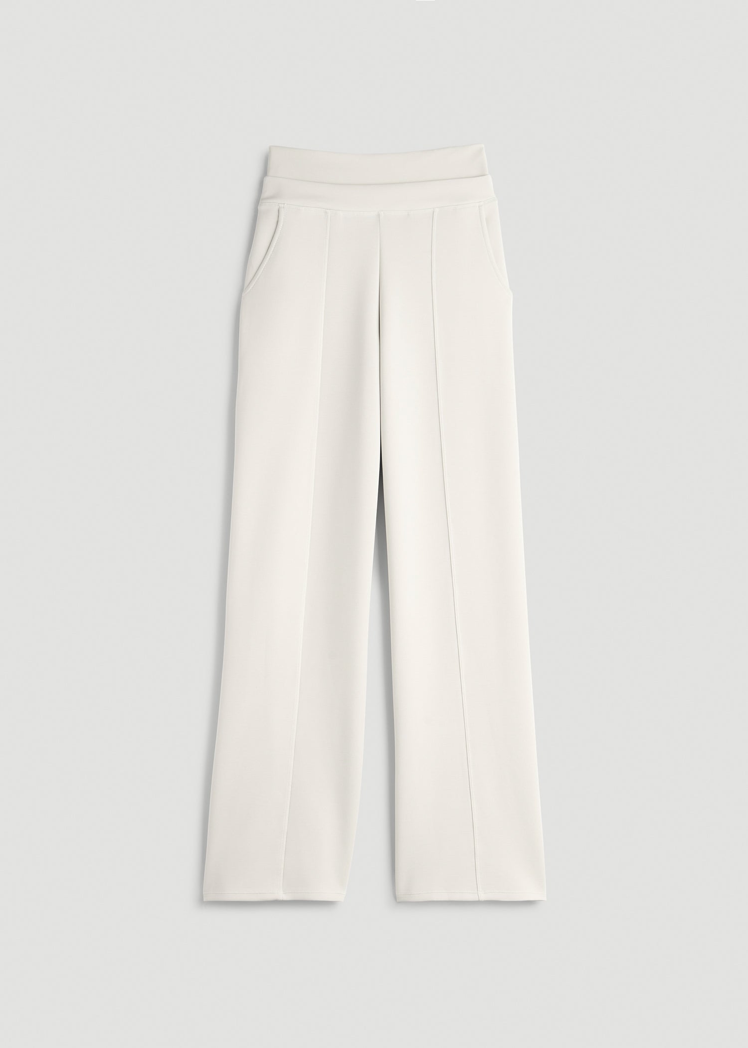 American Tall Discount | Soft Motion Wide Leg Ultra High Rise Pant for Tall Women in Pearl