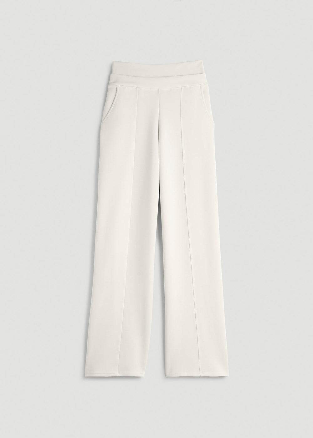American Tall Discount | Soft Motion Wide Leg Ultra High Rise Pant for Tall Women in Pearl