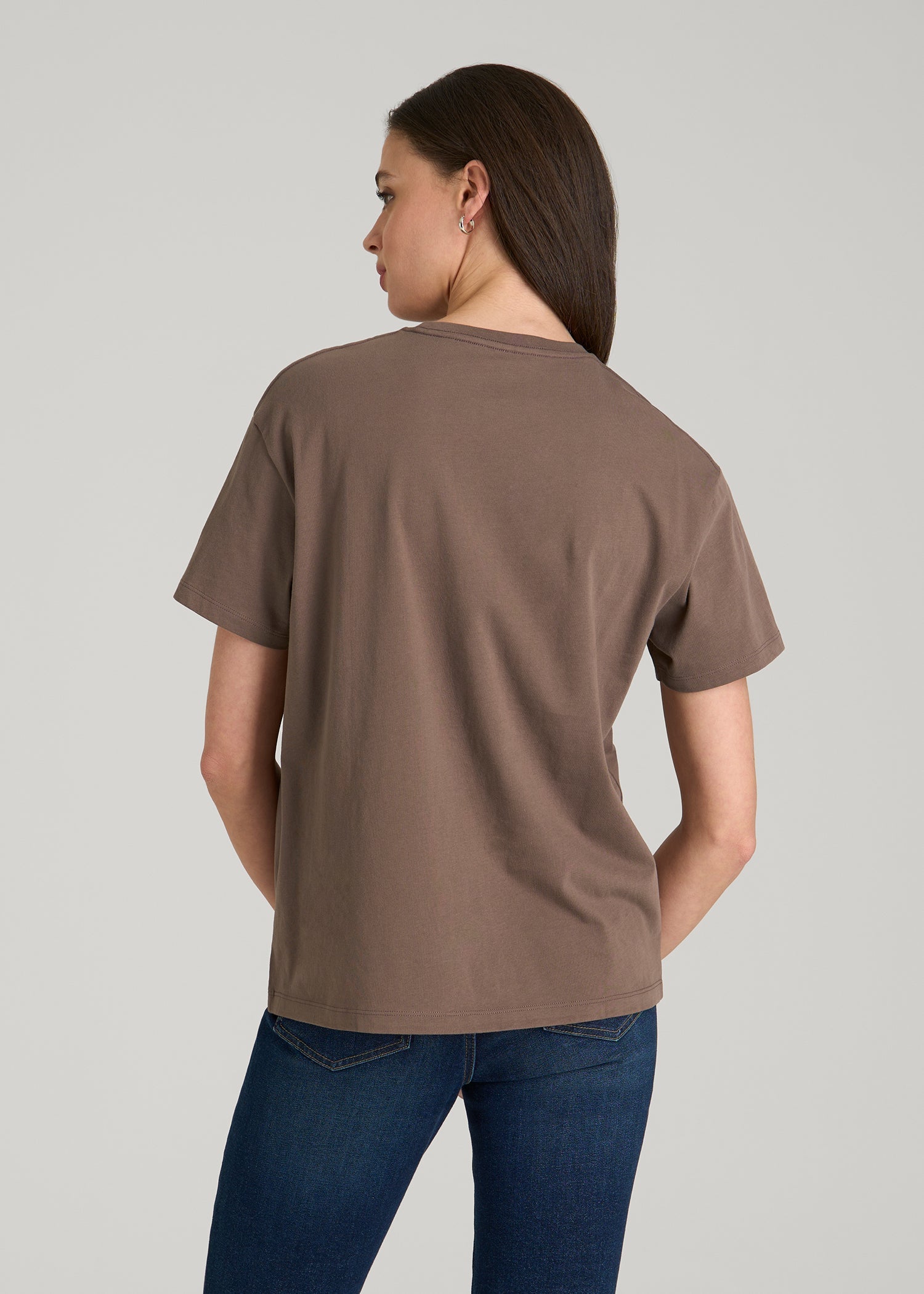 American Tall Sale | Equestrian Graphic Tee for Tall Women in Brown