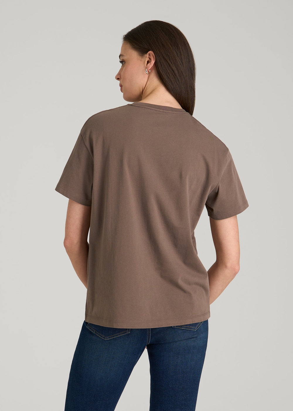 American Tall Sale | Equestrian Graphic Tee for Tall Women in Brown