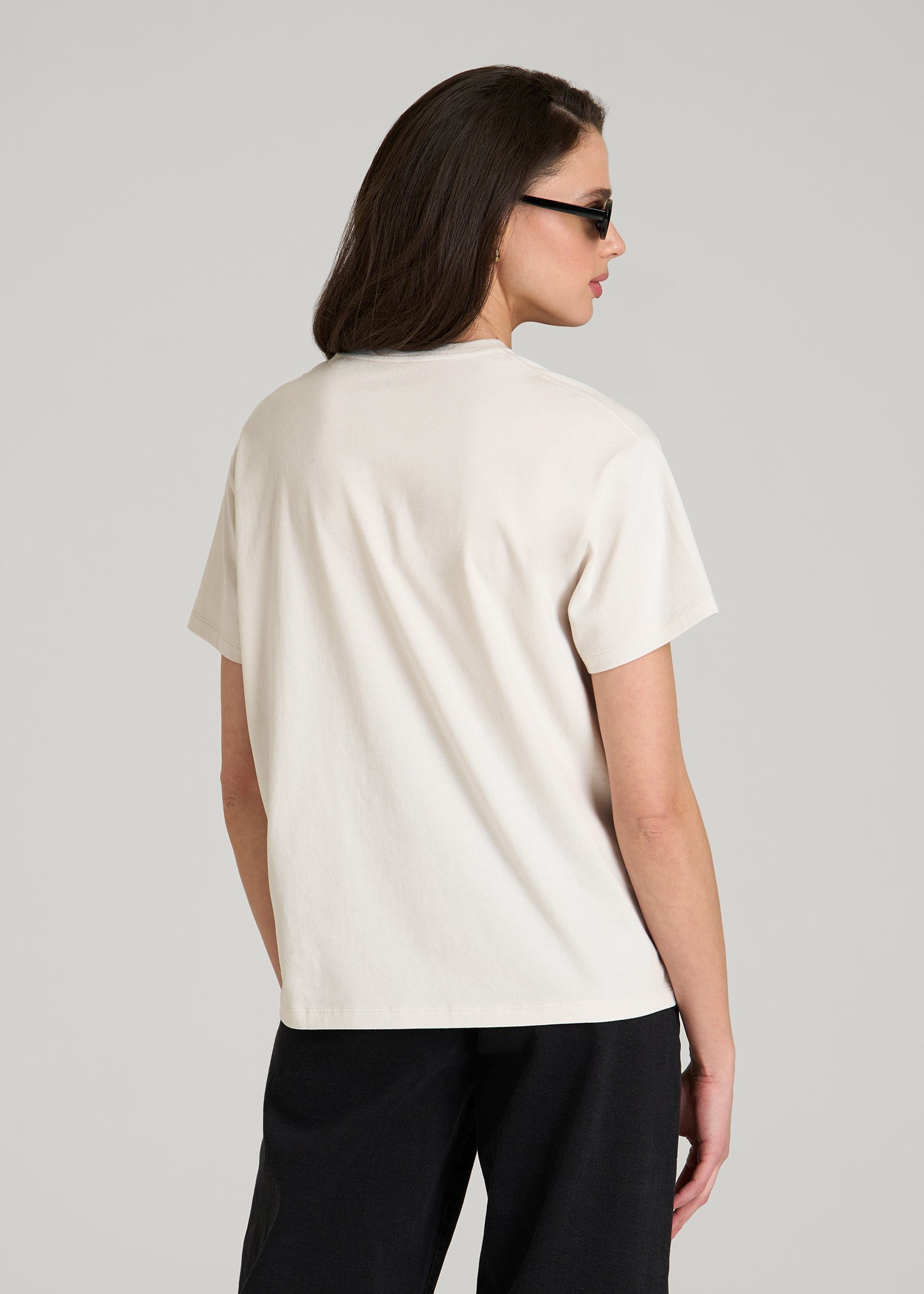 American Tall Outlet | Equestrian Graphic Tee for Tall Women in Sand
