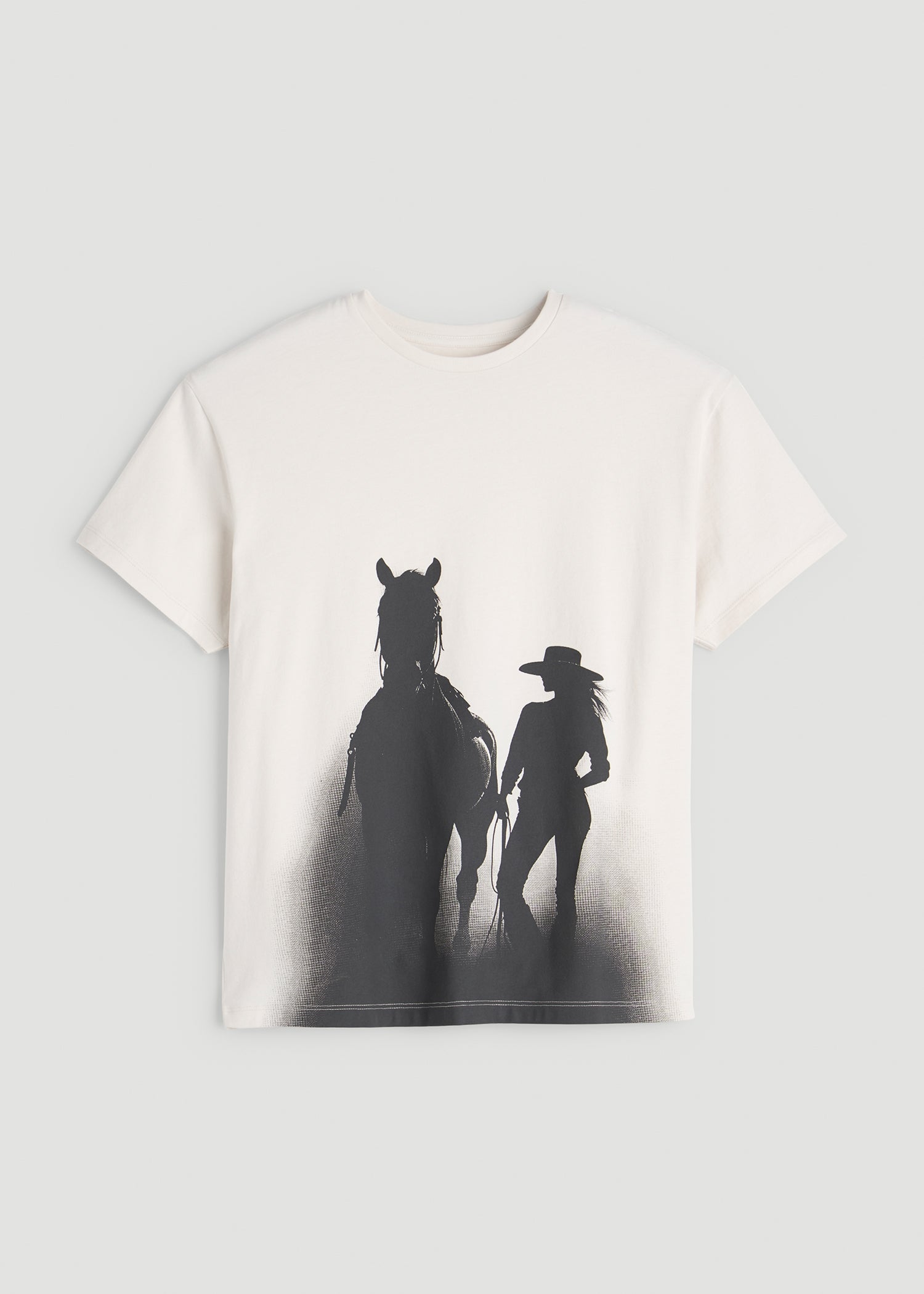 American Tall Outlet | Equestrian Graphic Tee for Tall Women in Sand