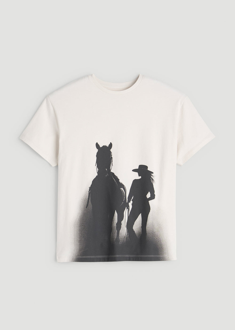 American Tall Outlet | Equestrian Graphic Tee for Tall Women in Sand
