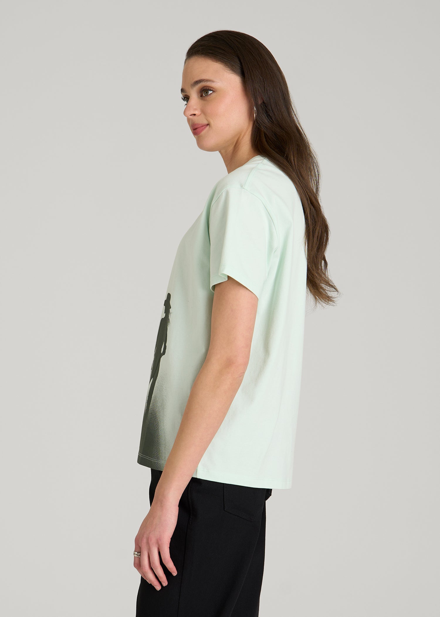 American Tall For Sale | Equestrian Graphic Tee for Tall Women in Blue