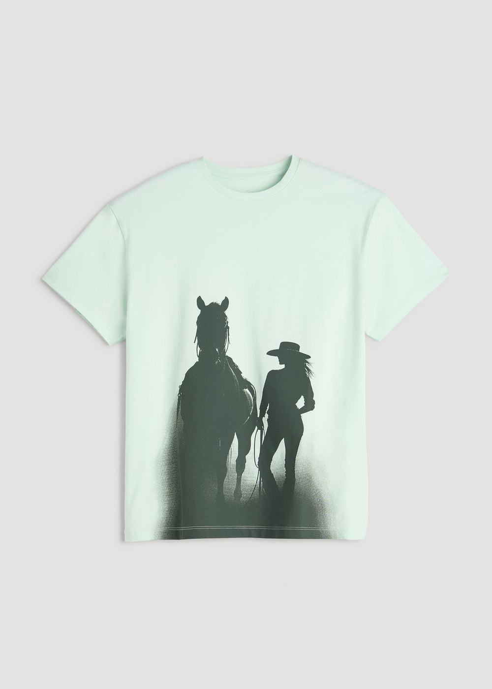 American Tall For Sale | Equestrian Graphic Tee for Tall Women in Blue