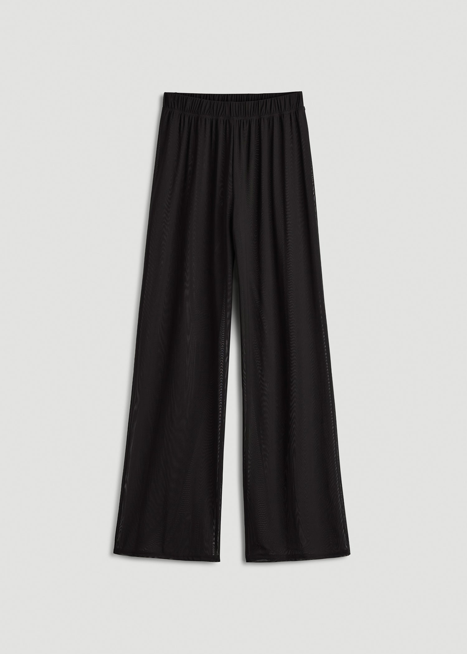 American Tall Online Shop | Power Mesh Wide-Leg Pants for Tall Women in Deep Black