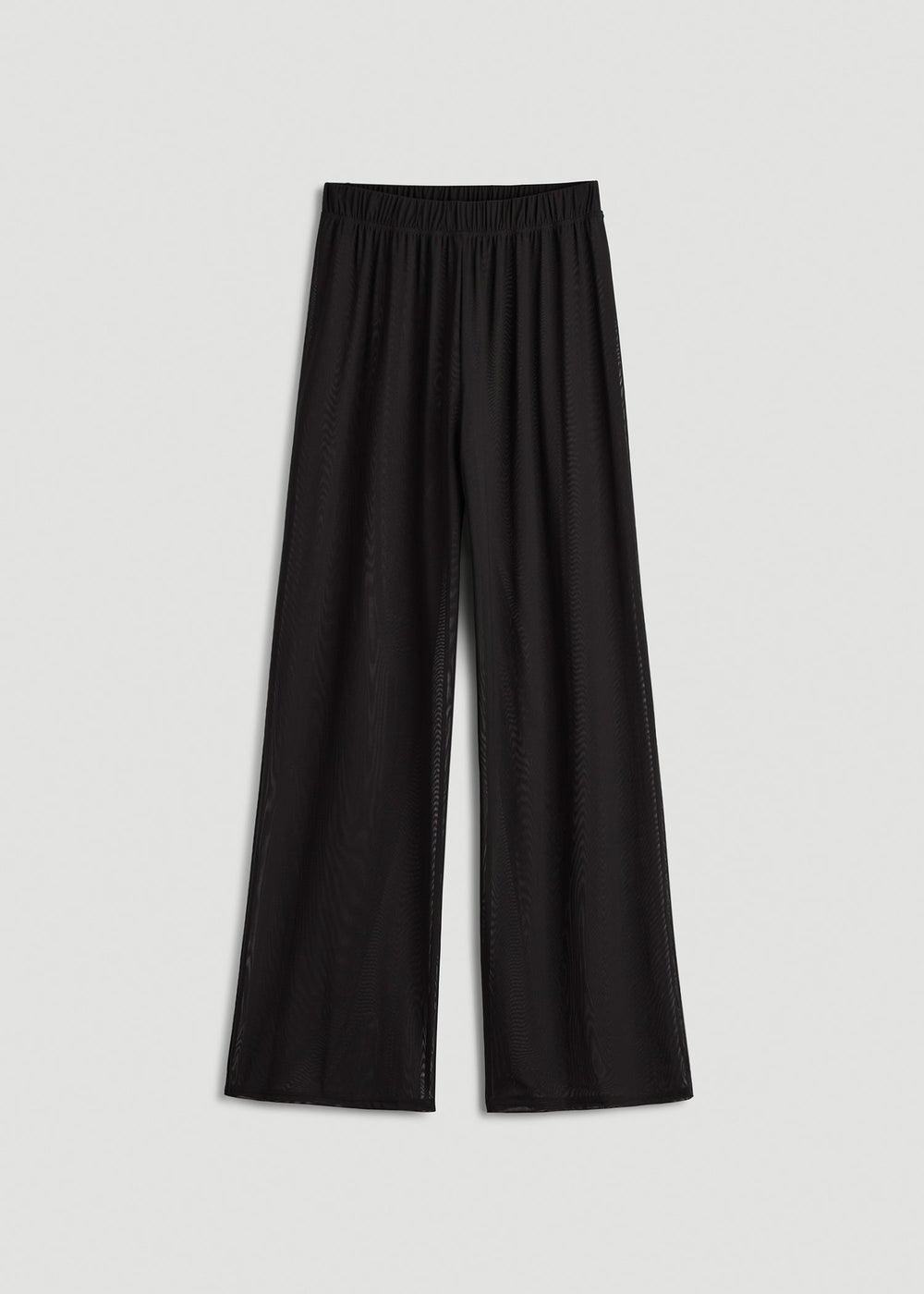 American Tall Online Shop | Power Mesh Wide-Leg Pants for Tall Women in Deep Black