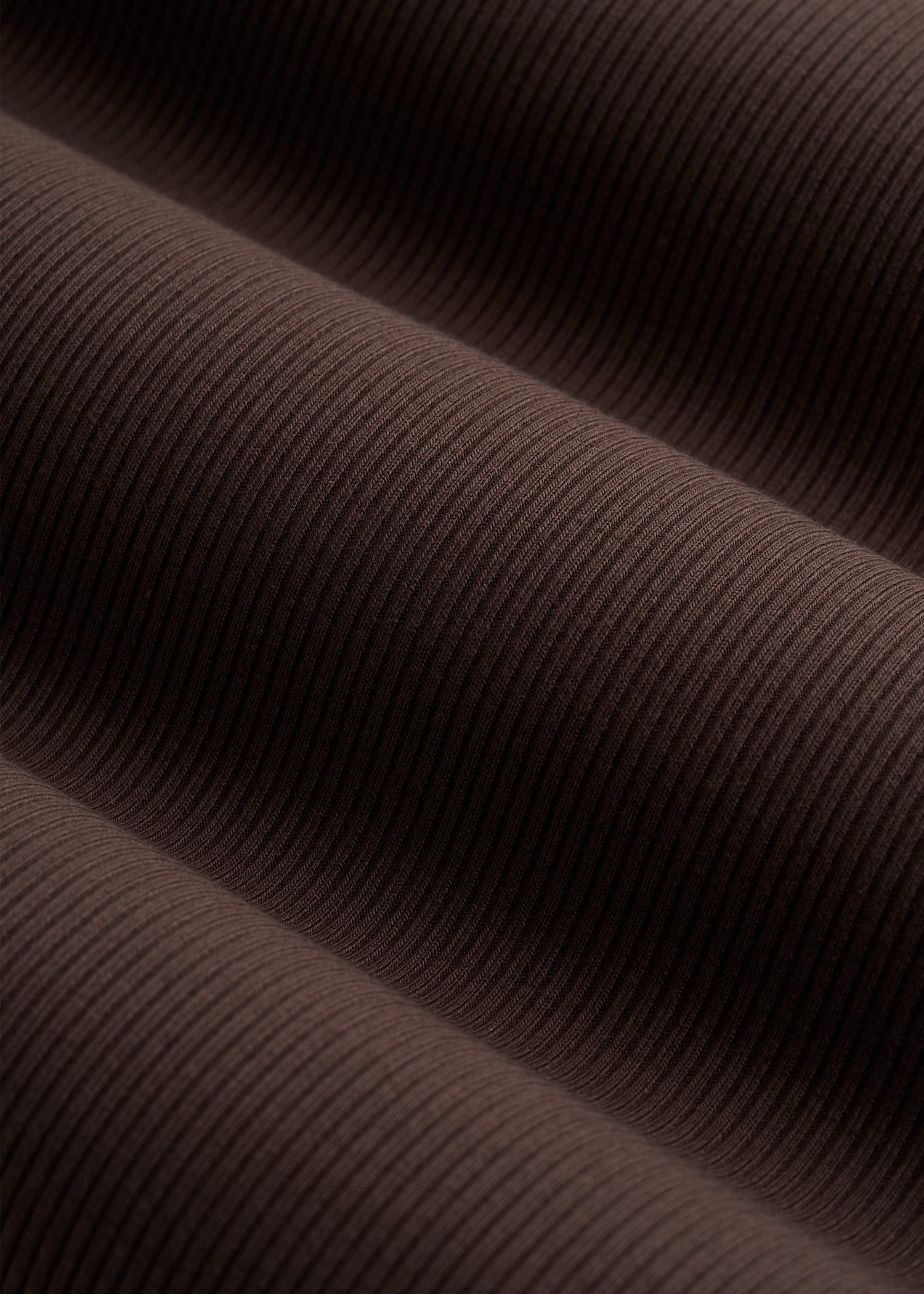 American Tall Outlet | Ribbed Knit Long Sleeve Polo for Tall Women in Espresso