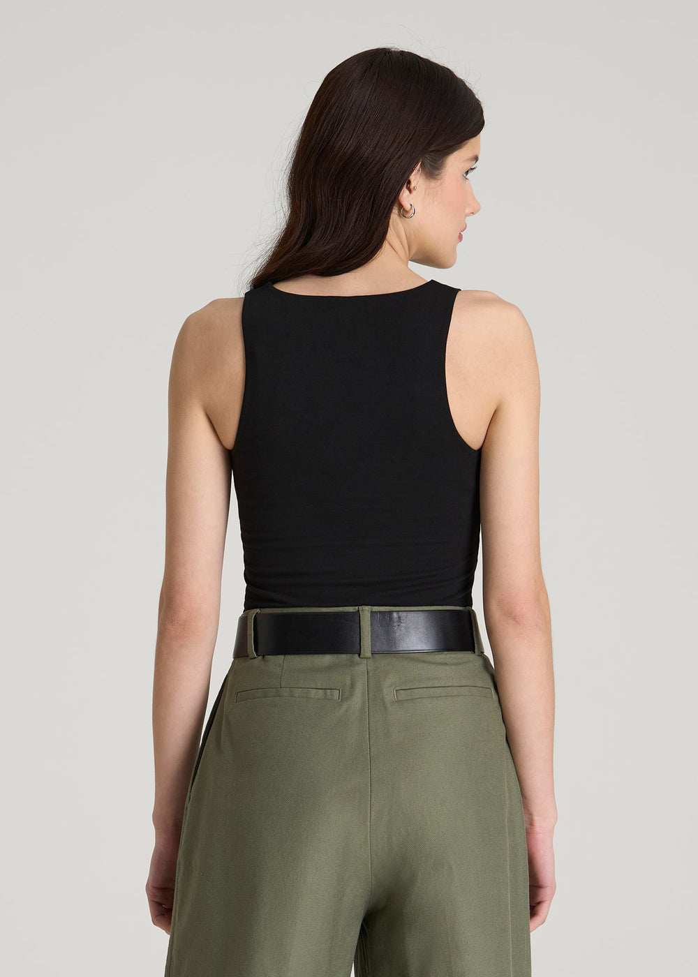 American Tall For Sale | Cotton Blend Sleeveless V-Neck Bodysuit for Tall Women in Black