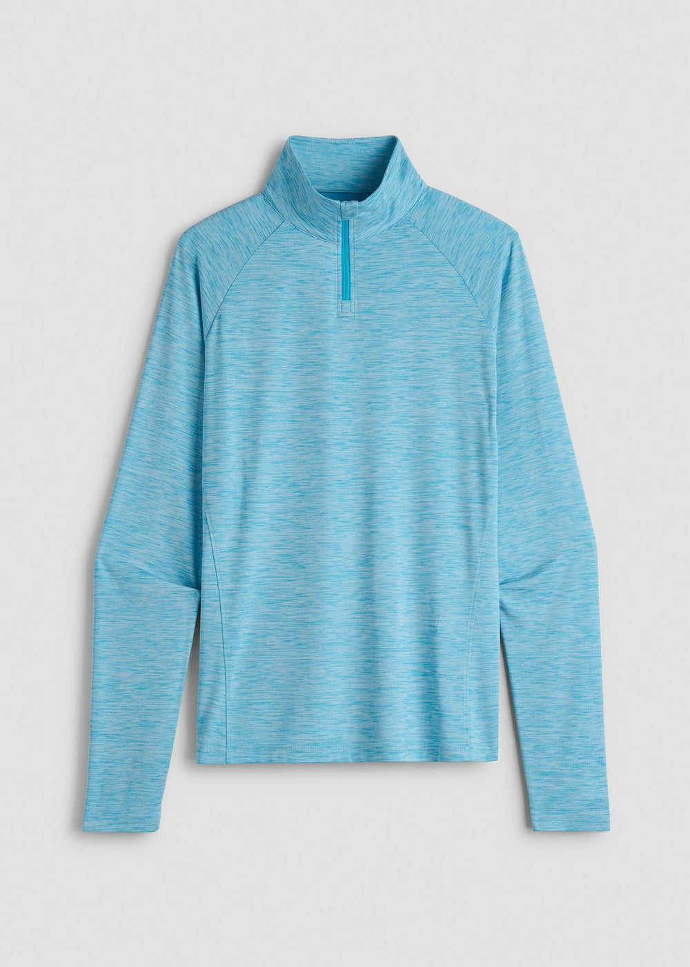 American Tall Sale | Long Sleeve Quarter-Zip Pullover for Tall Women in Spring Blue Mix