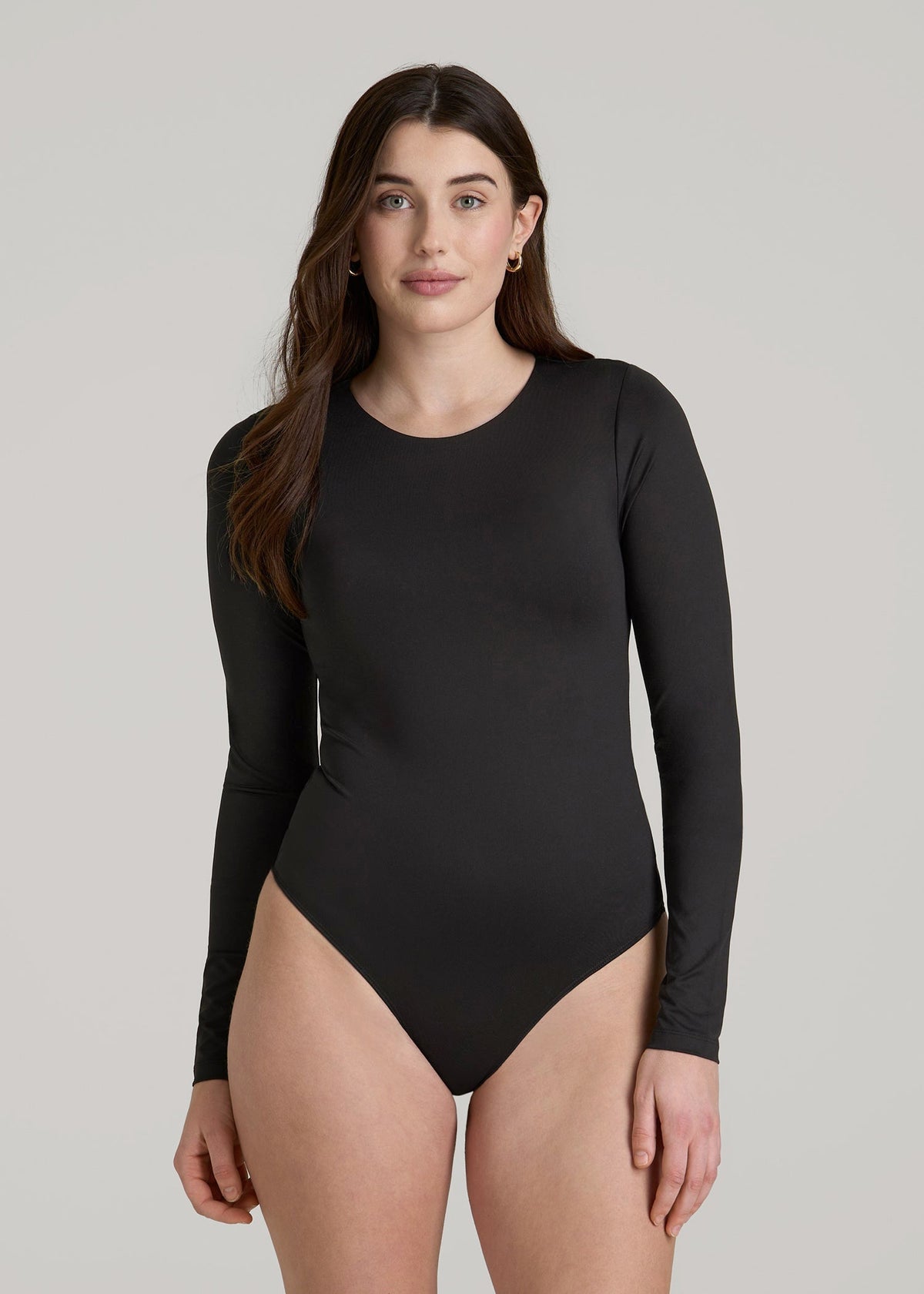 American Tall Online | Long Sleeve Bodysuit for Tall Women in Black