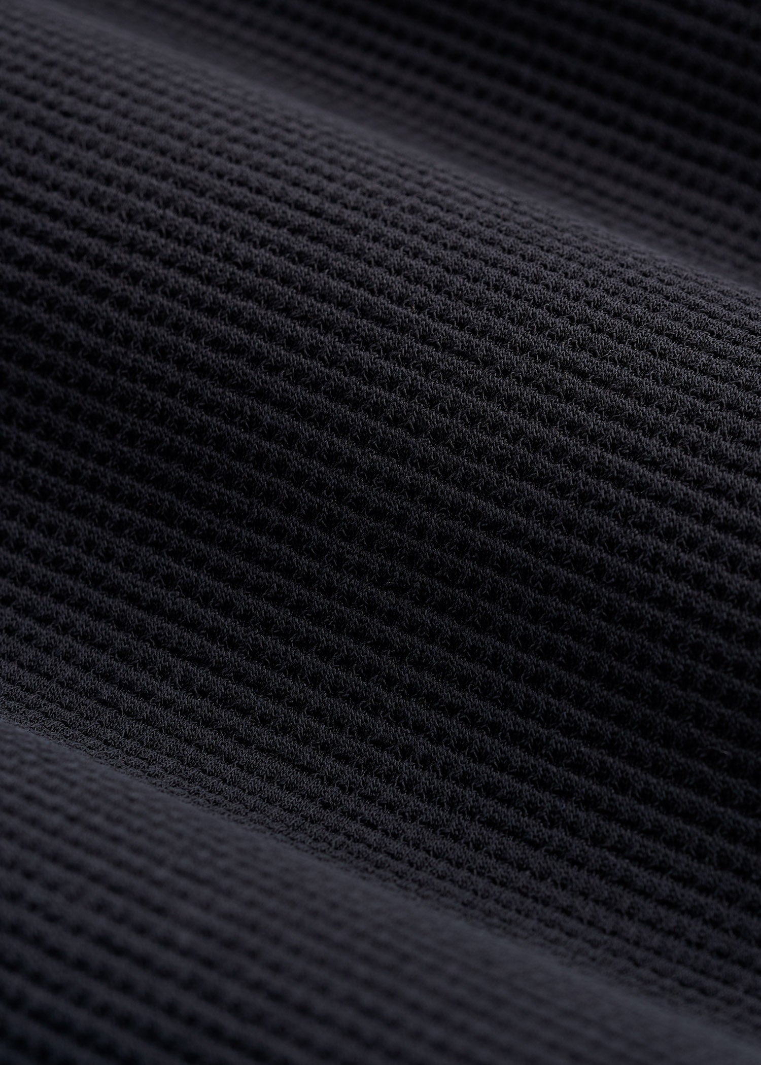American Tall Sale | Cropped Long Sleeve Waffle Shirt for Tall Women in Black