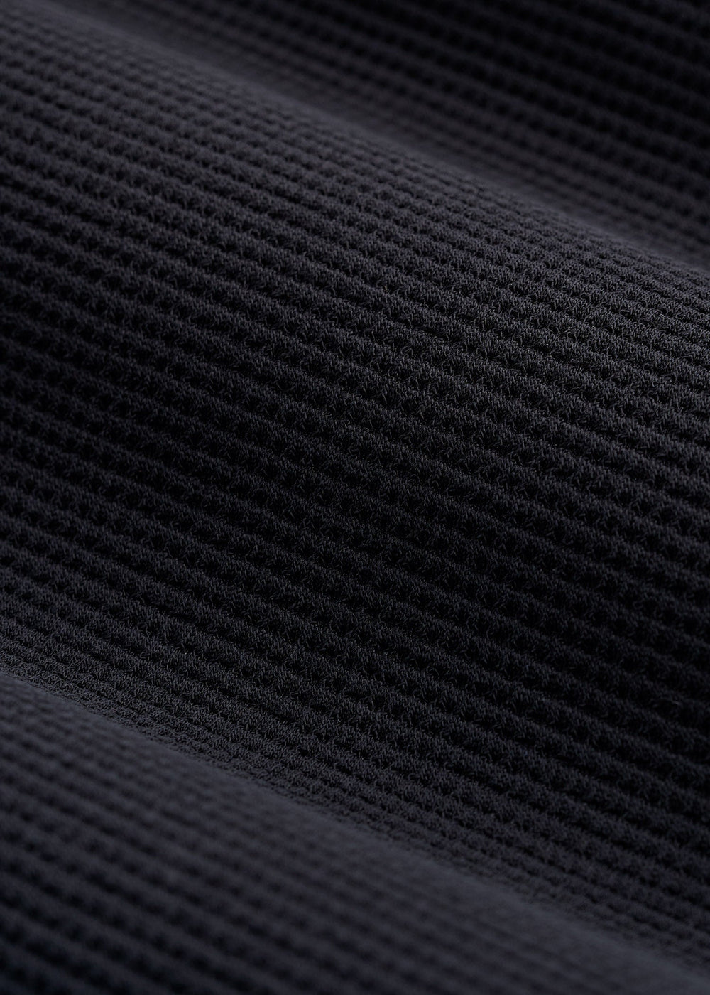American Tall Sale | Cropped Long Sleeve Waffle Shirt for Tall Women in Black