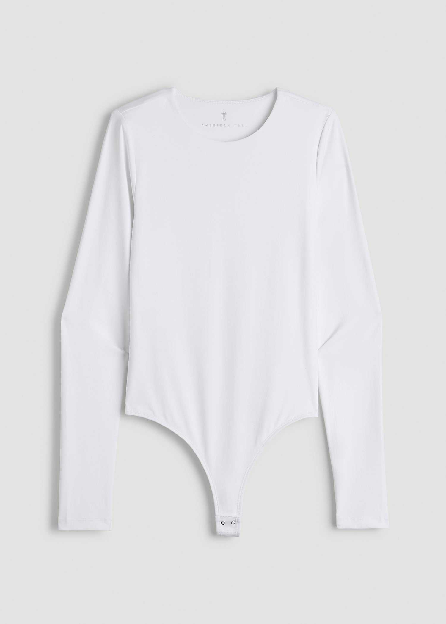 American Tall Discount | Long Sleeve Bodysuit for Tall Women in Bright White