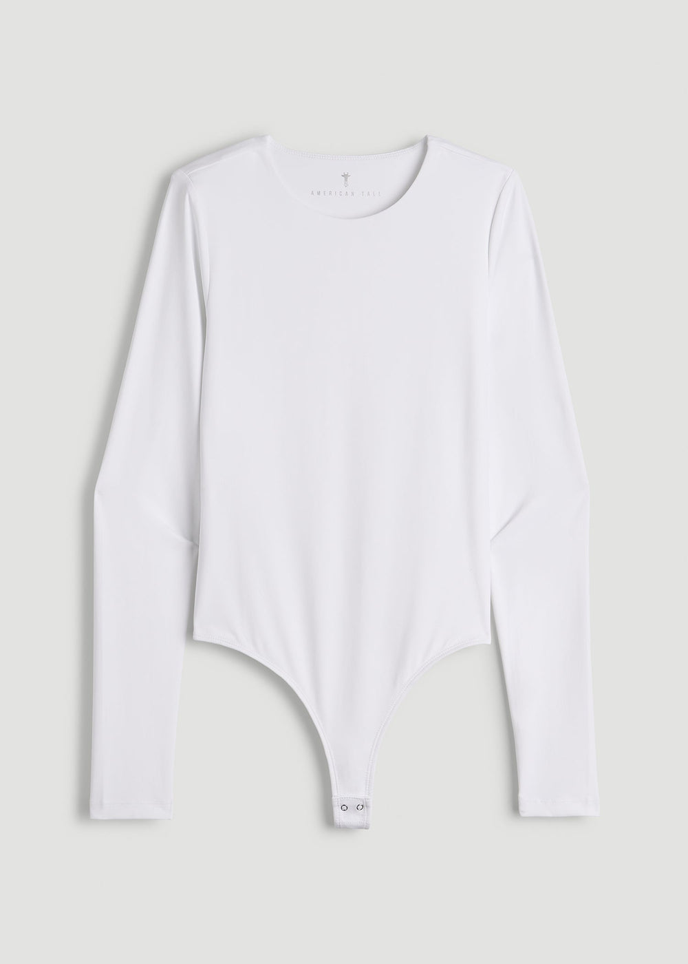 American Tall Discount | Long Sleeve Bodysuit for Tall Women in Bright White