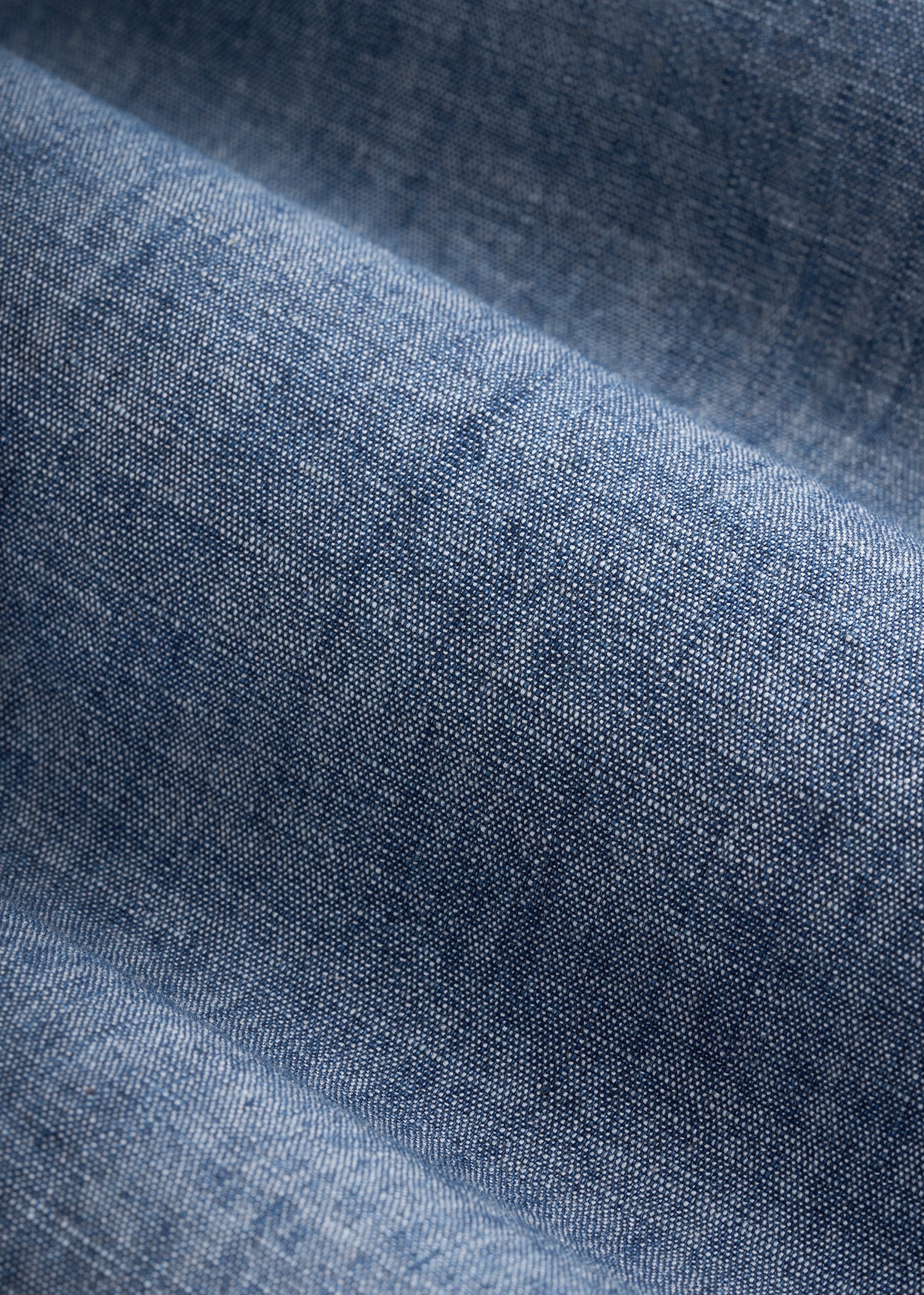 American Tall Sale | Stretch Chambray Shirt for Tall Women in Mid Blue Chambray