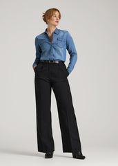 American Tall Online | Denim Shirt for Tall Women in Faded Blue