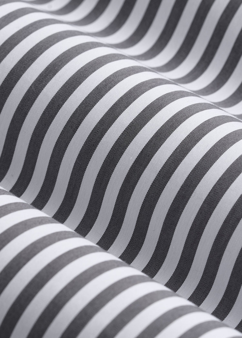 American Tall Sale | Slim Fit Button Up Shirt for Tall Women in Grey and White Stripe