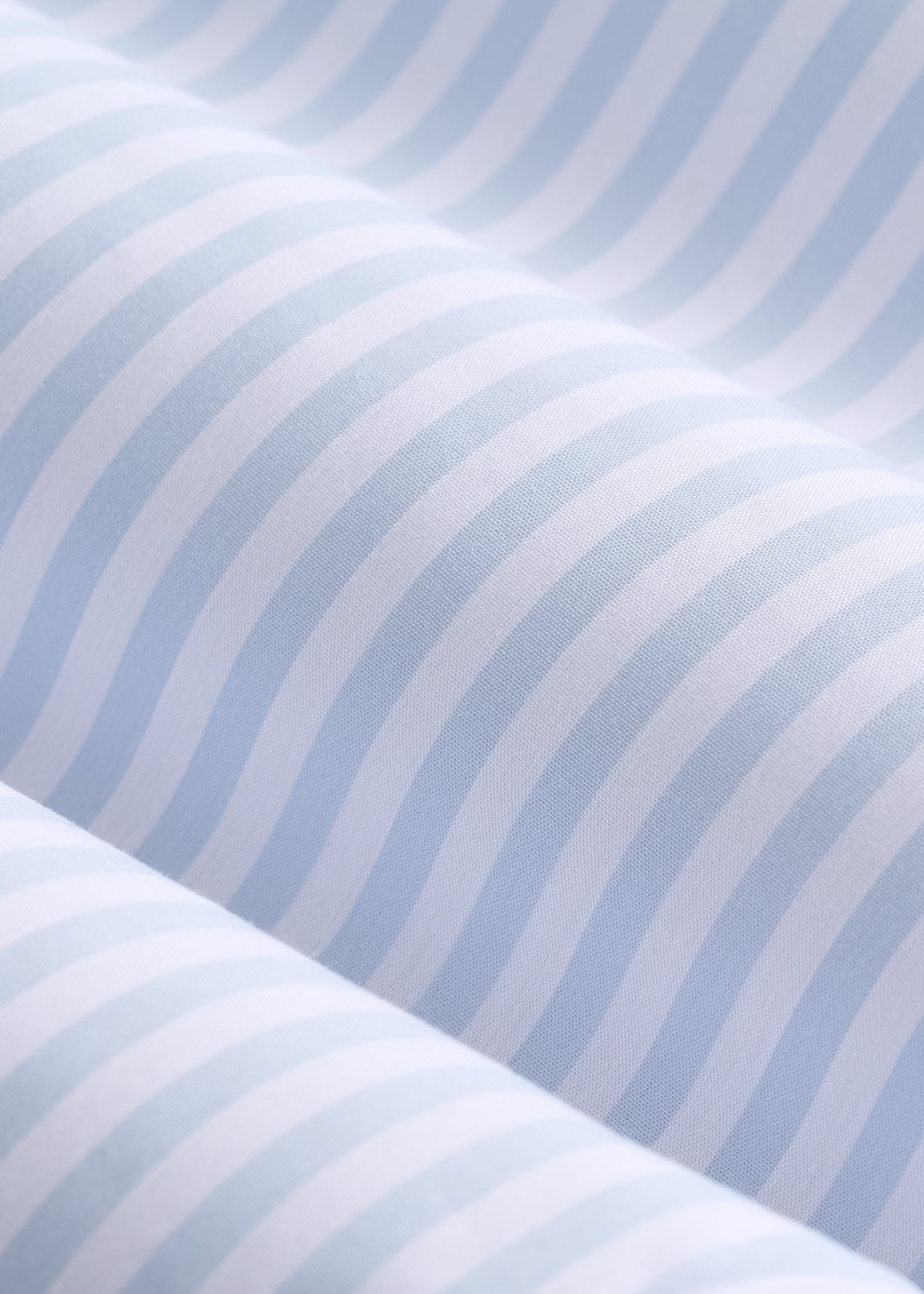 American Tall Sale | Slim Fit Button Up Shirt for Tall Women in Light Blue Stripe