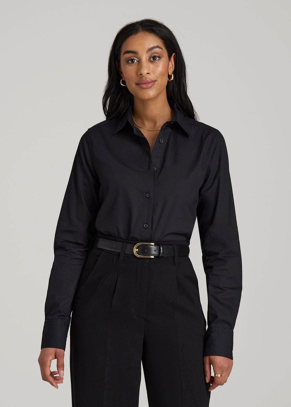 American Tall For Sale | Regular Fit Dress Shirt for Tall Women in Black