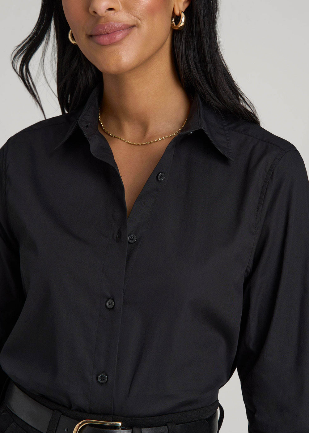 American Tall For Sale | Regular Fit Dress Shirt for Tall Women in Black