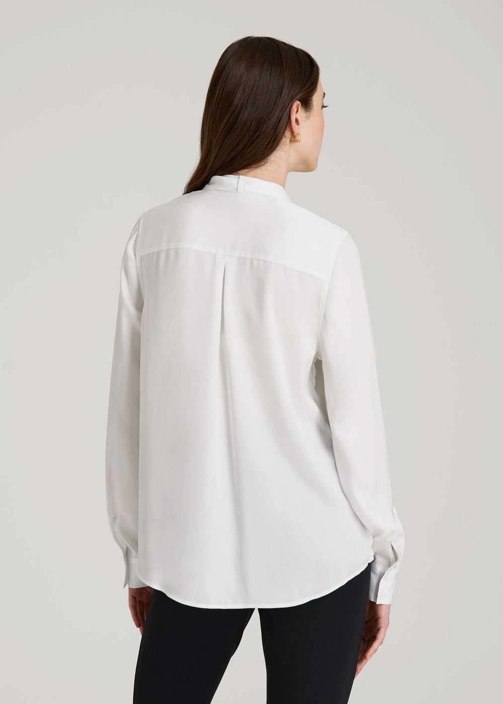 American Tall Online Shop | Satin Blouse With Bow for Tall Women in White